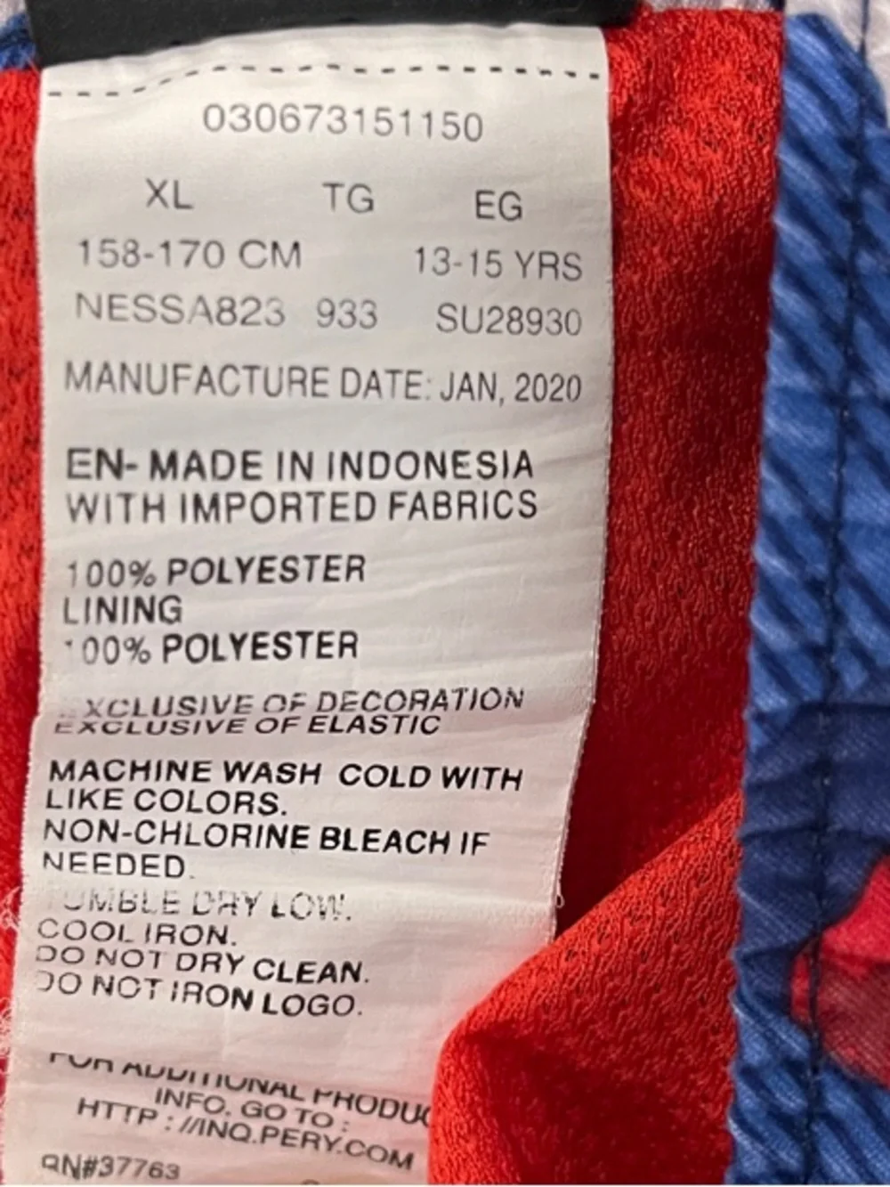 Nike Men's Red, Blue & White Camo Swim Board Shorts